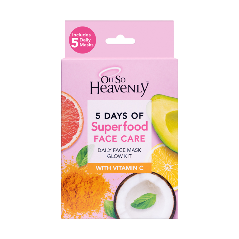 Superfood 5 Days Daily Face Mask Glow Kit Masks Carton 5 x 10ml