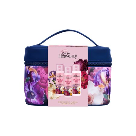 Moonlight Floral Rose Cosmetic Bag